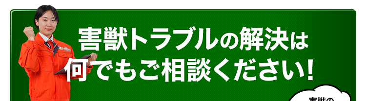 害獣駆除なら何でもご相談ください！
